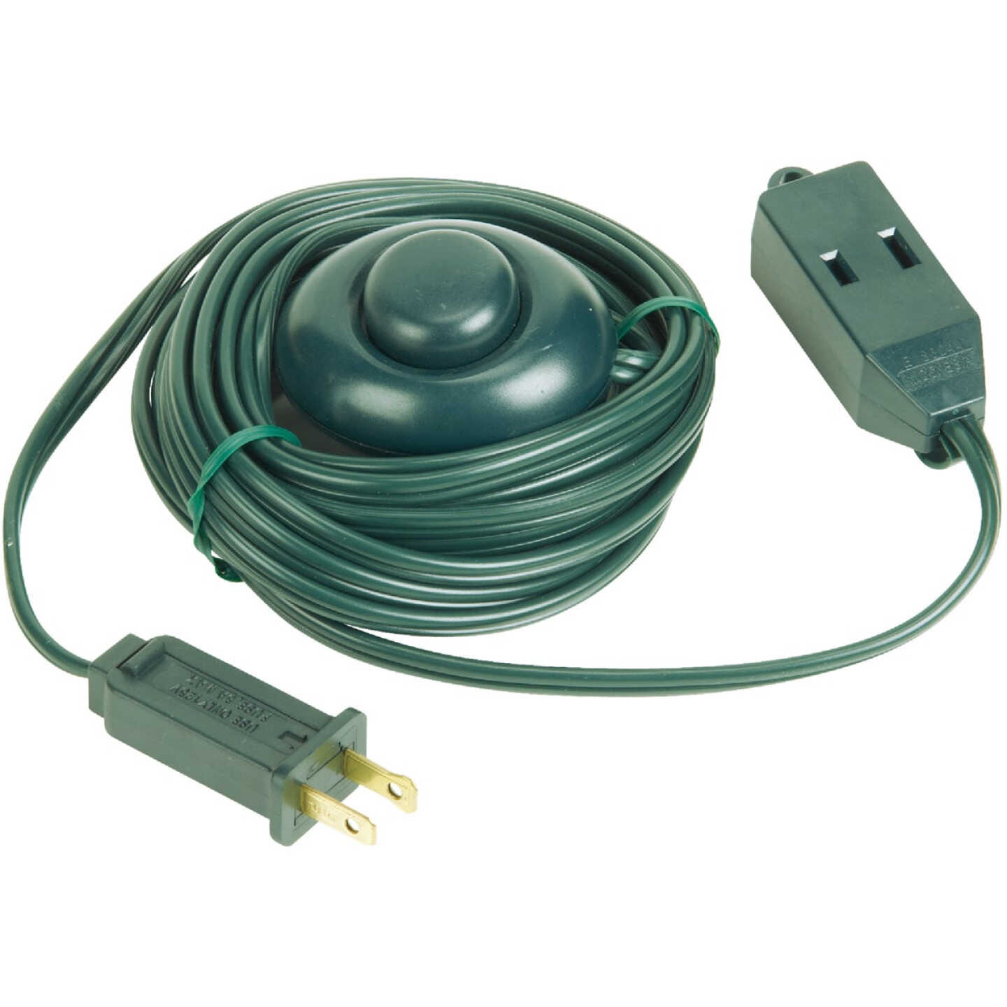 Do it 15 Ft. 18/2 Green Extension Cord with Foot Switch Image 1